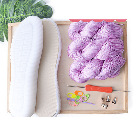 Woven Hollow Thread Cow Tendon Bottom Crystal Material Bag