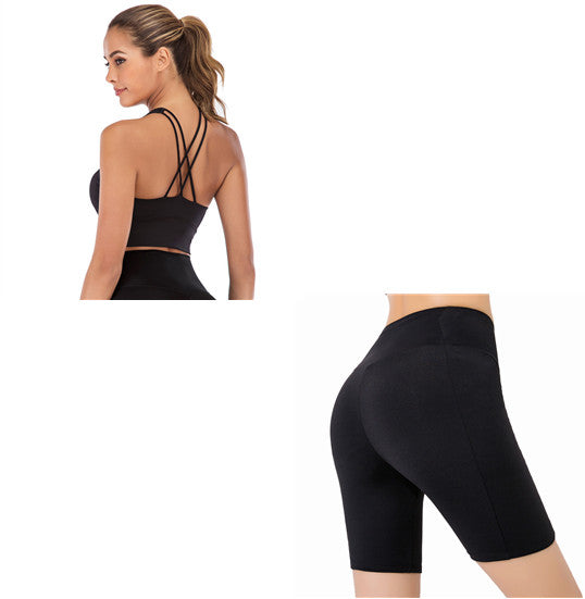 New Net Celebrity Yoga Women's Five-point Pants Stretch Tight
