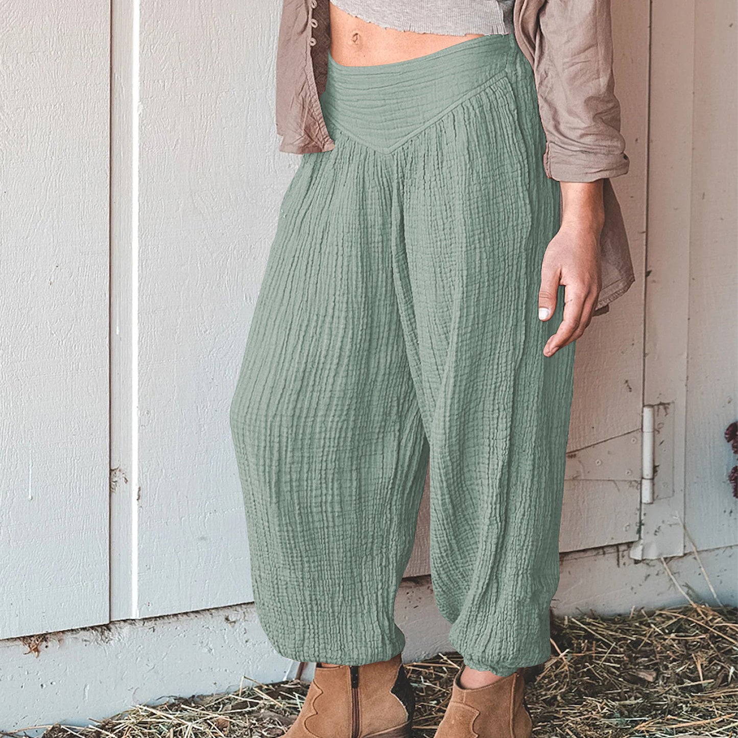Autumn European And American Women's Clothing Loose Wide-leg Pants