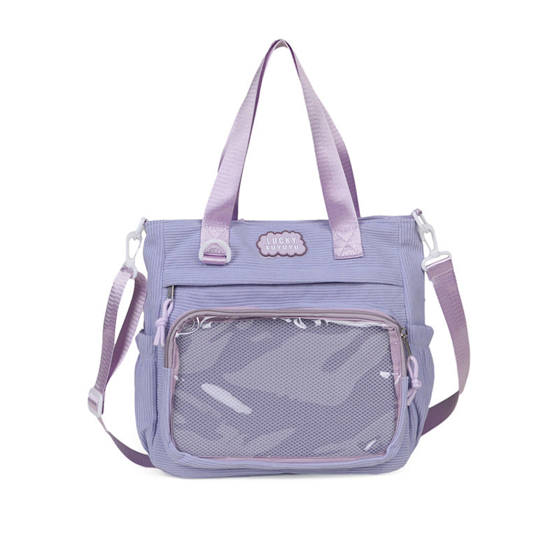 Crossbody Large Capacity Two-dimensional Student Party Bar Bag Japanese Transparent
