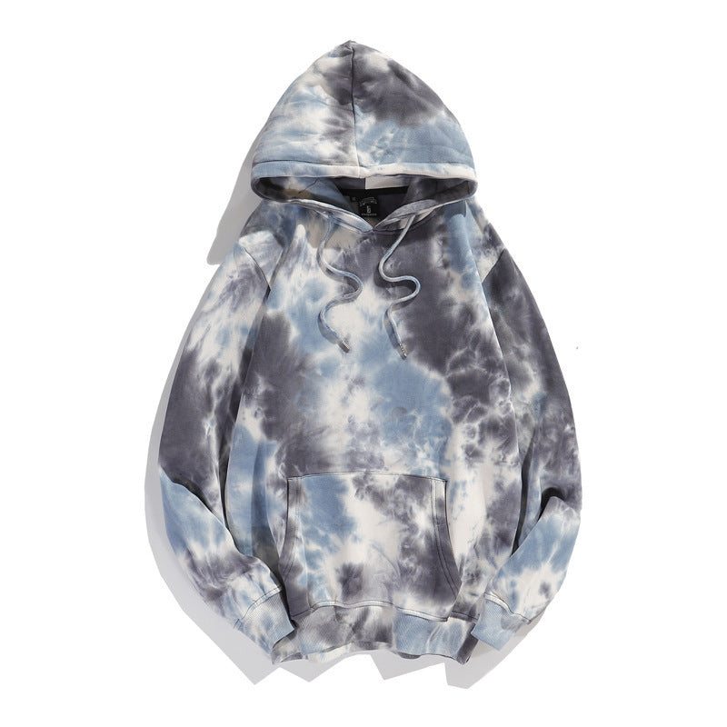 Mørk Style Tie-dye Gradientfarvet Hong Kong Style Hættetrøje