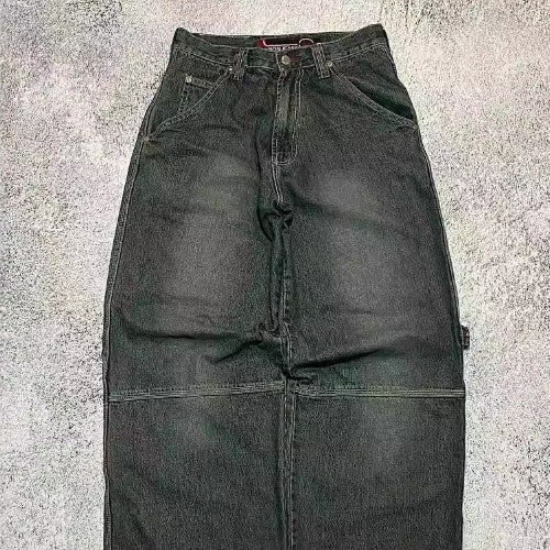 Forår Nye Gade Retro Mindretal Trendy Mærke Vide Ben Jeans Mænds Lige