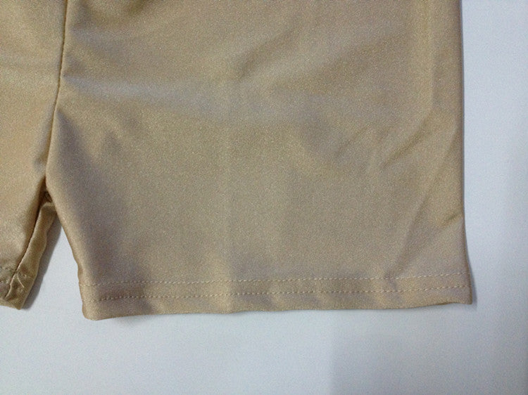 Simple Flat-top Anti-glare Stretch Solid Color Safety Pants