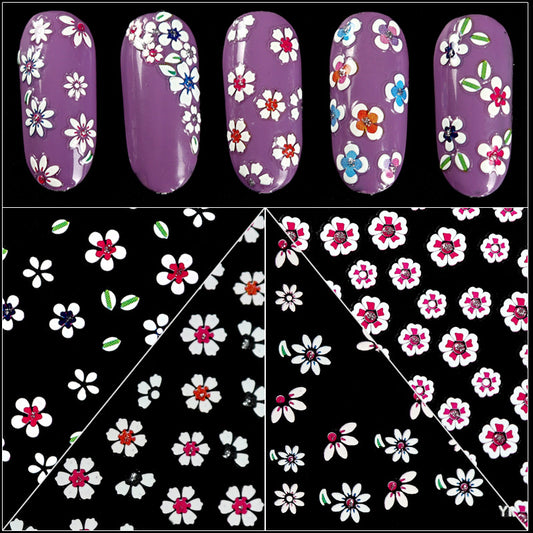 3D tredimensionel manicure bronzer-sticker sommerfugl blomst