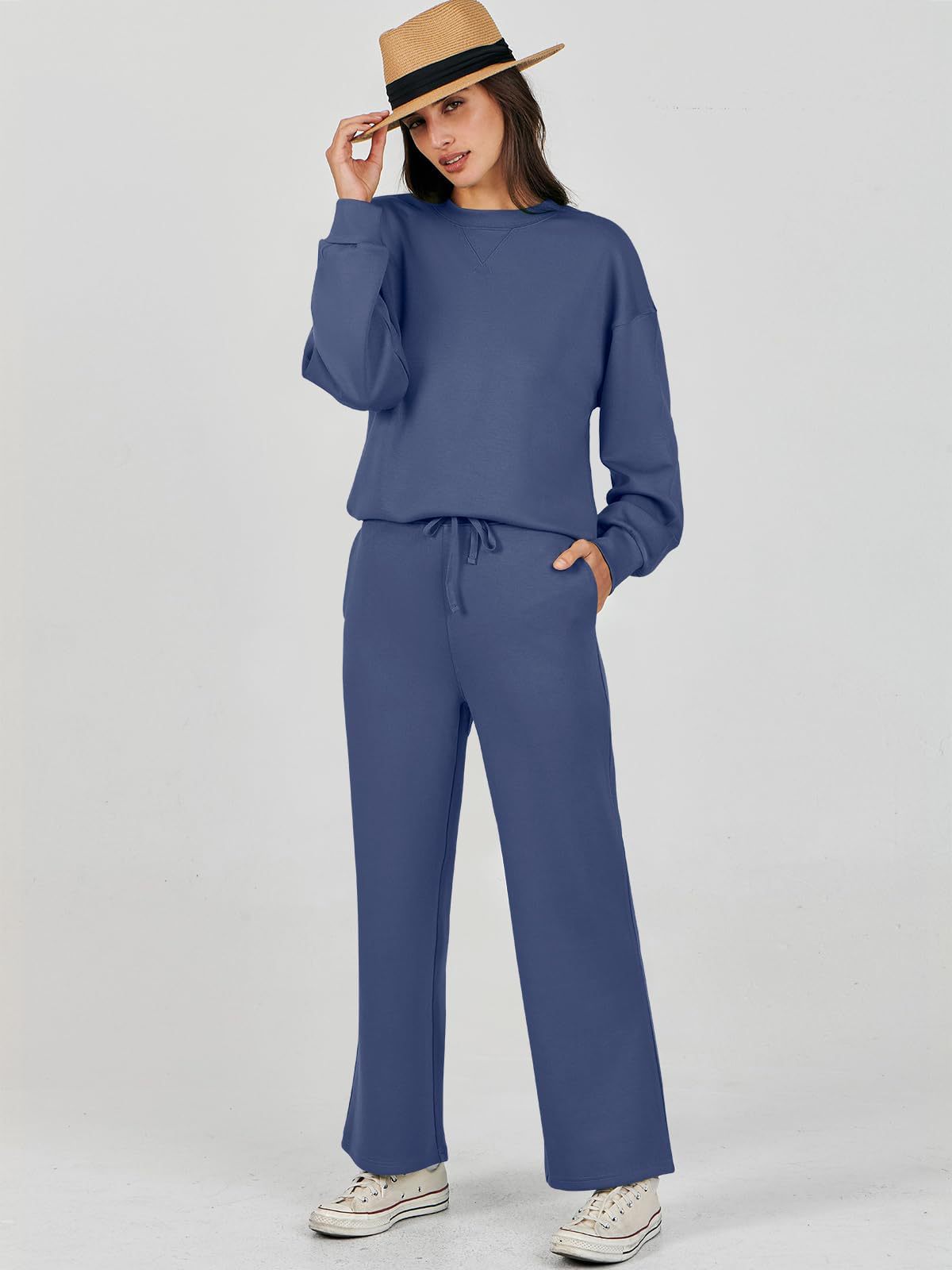 Fashion Casual Long Sleeve Sweater Suit