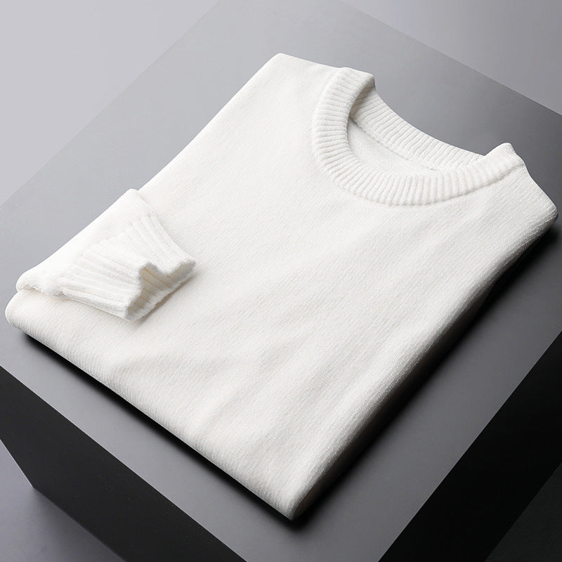 Langærmet sweater mænds efterår og vinter termisk hovedbeklædning halv rullekrave