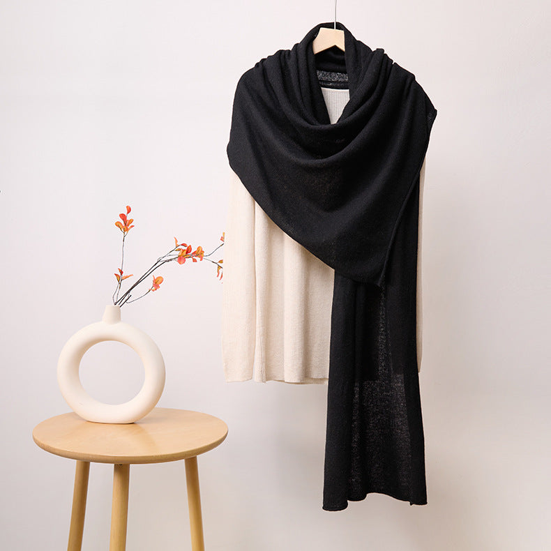 Cashmere Scarf Winter Warm All-matching Knitted Shawl