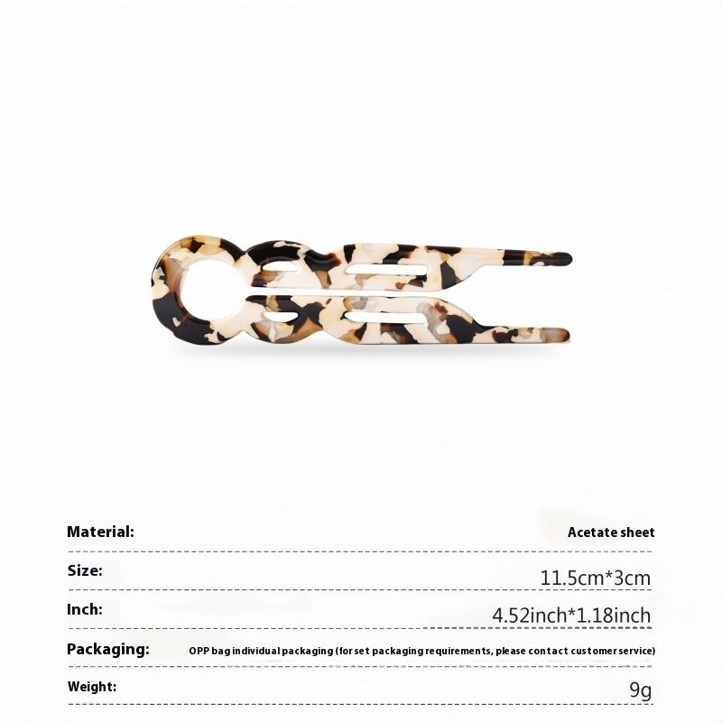 Acetate Hairpin U-shaped French Style