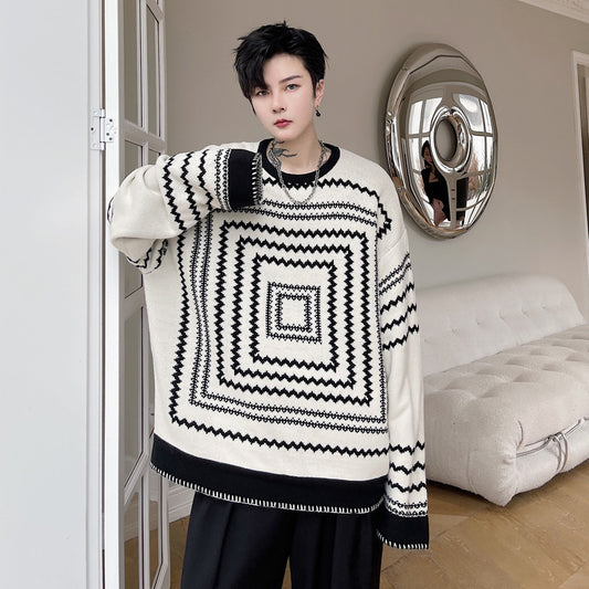 National Trendy Men's Sweater Korean Version Trendy Brand Ins