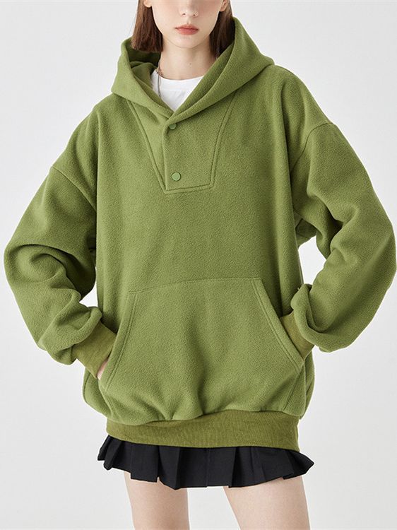 Polarfleece Trendy Løs All-match Pullover Toppe