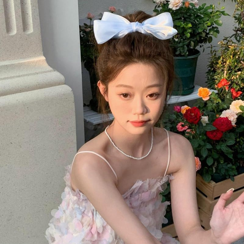 Female Sweet Desire Mesh Bow Hair Clip