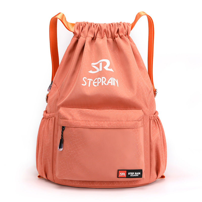 Drawstring Solid Color Simple Drawstring Lightweight Double-shoulder Backpack