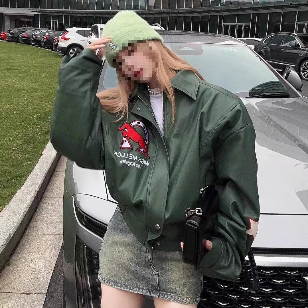 Men's And Women's Embroidered Letters Padded Jacket