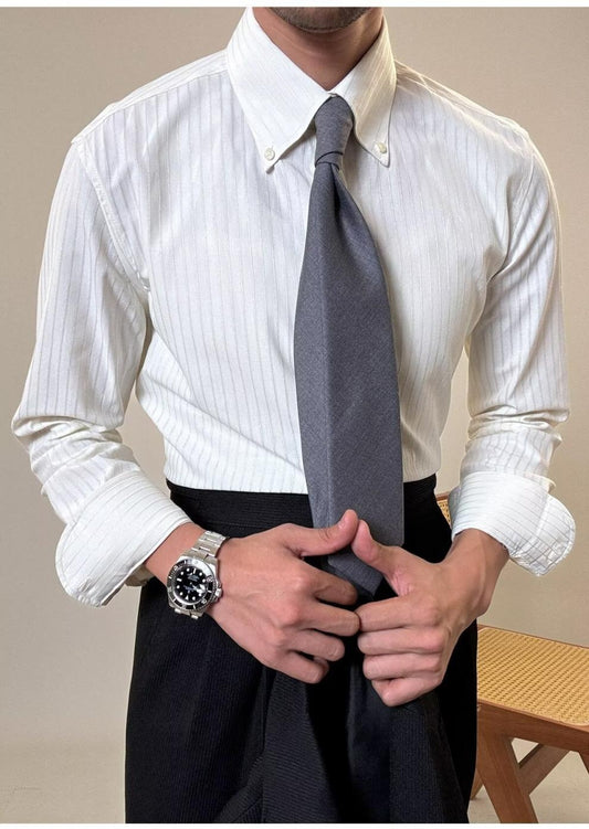 Men's Striped Slim-Fit Casual Fashion Shirt