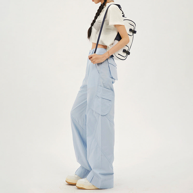 American Style Gorpcore Retro Loose Wide-leg Casual Pants Women