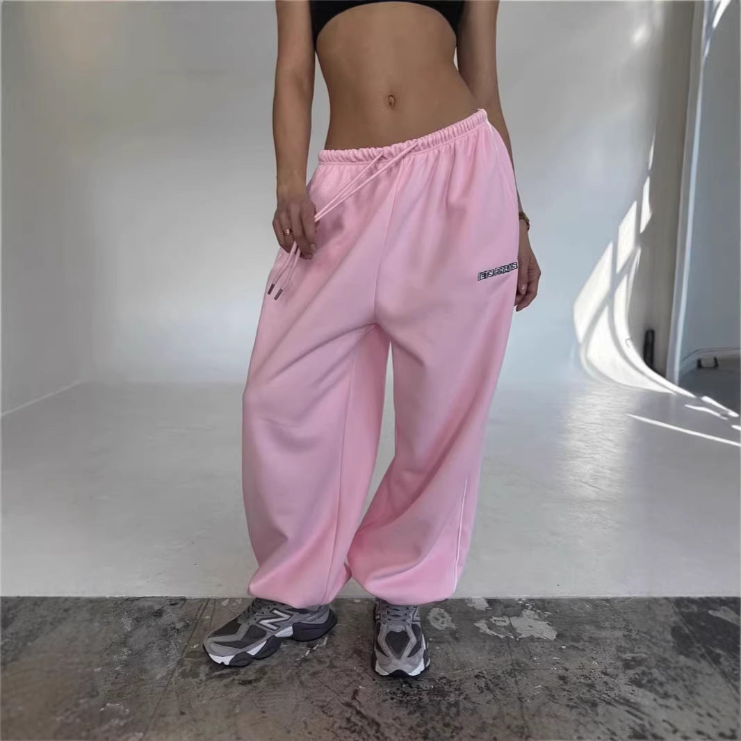 Draping Straight-leg Casual Pants Versatile Jogger-style Sweatpants