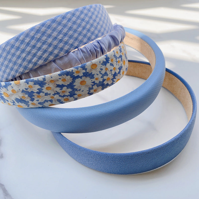 Floral Fabric Solid Color Clip For Women