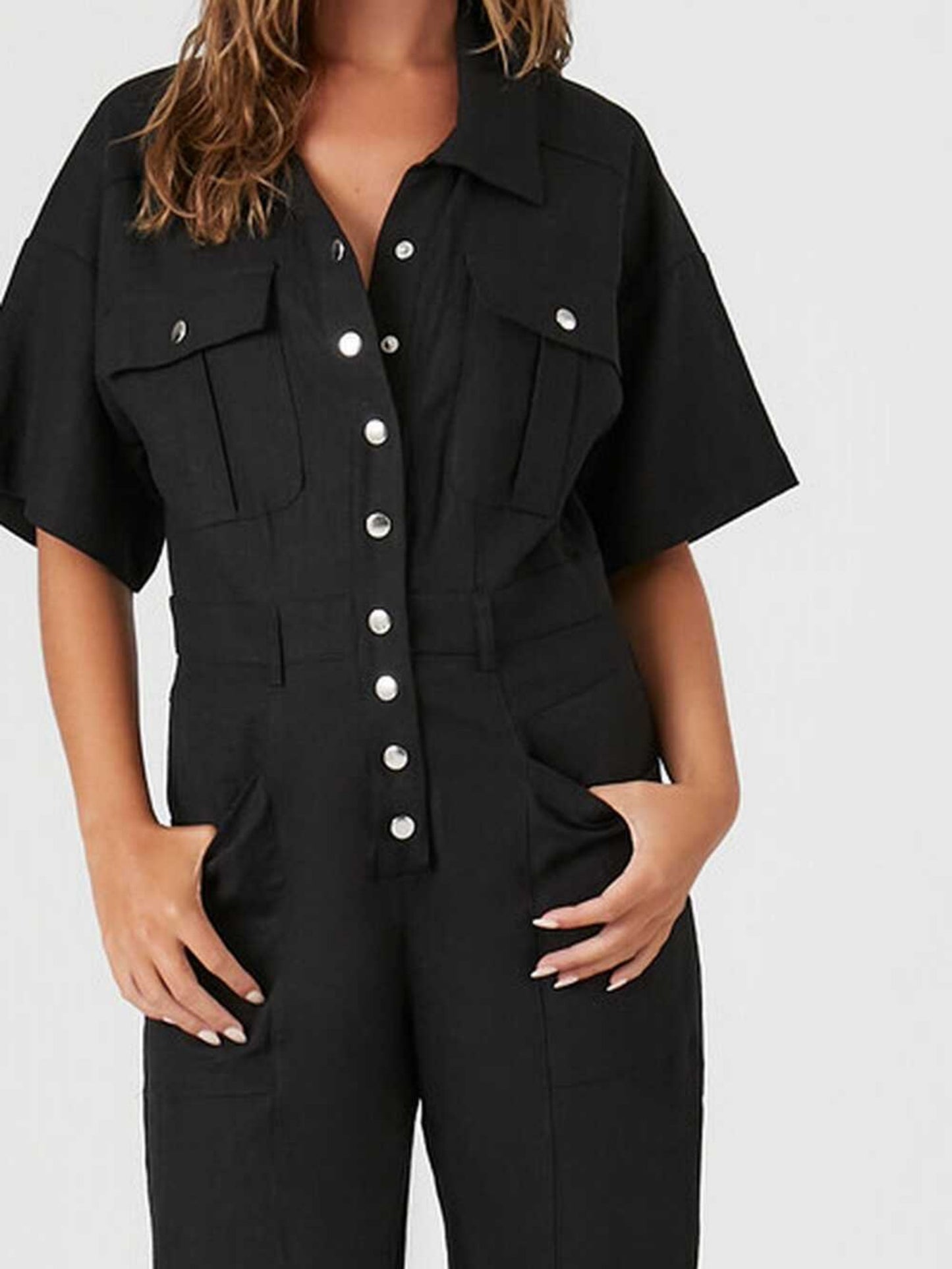 Jumpsuit til kvinder med lommer i Tencel-hør