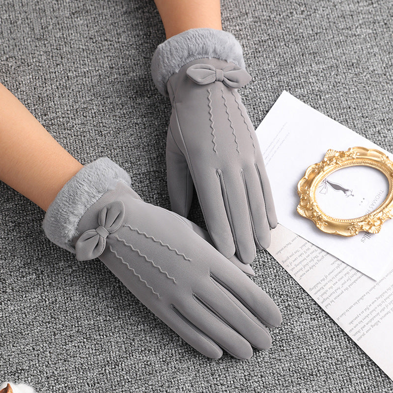 Plush Thick Windproof Touch Screen Driving Gloves