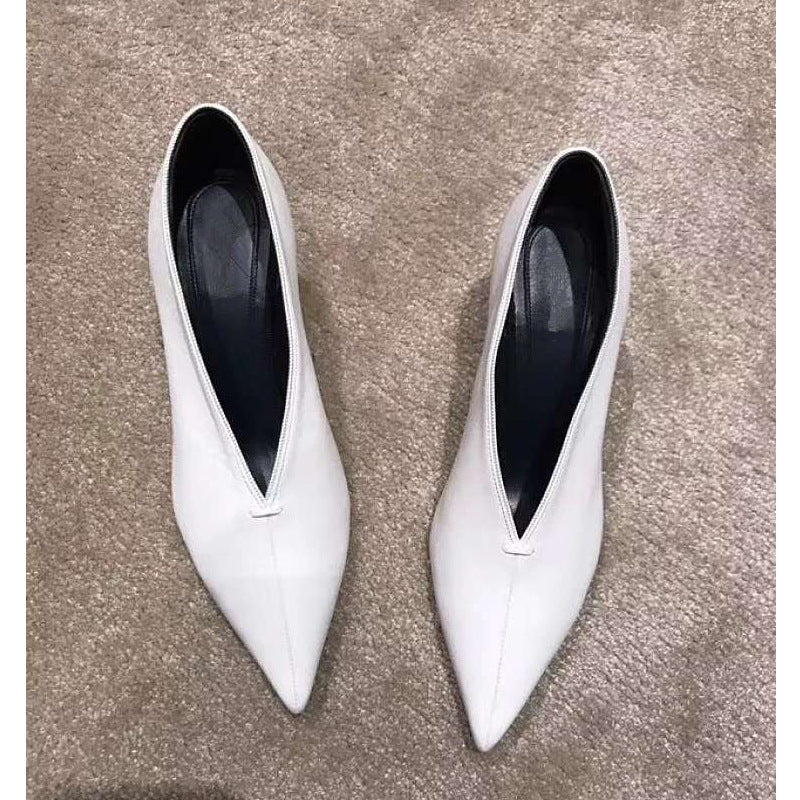 New All-match Diamond-studded Grandma Shoes Tapered Heel Women's Shoes