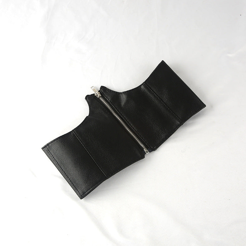 Fashion Simple Black Suspender With Suit Belt