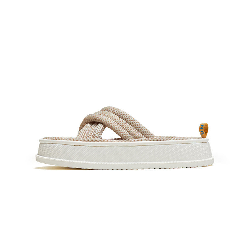 Women's High-end Couple's Fashion And Elegant Linen Slippers