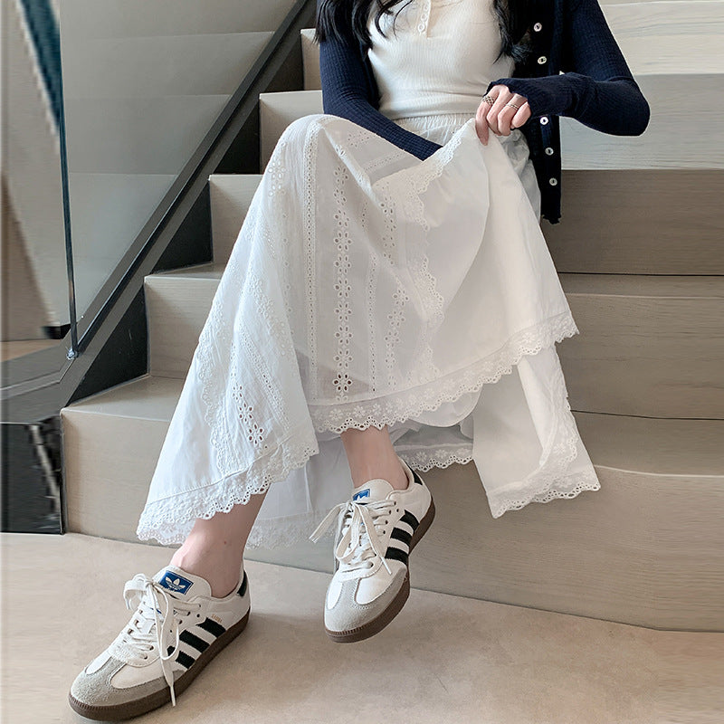 High Waist Mid-length Umbrella Skirt Long Dress
