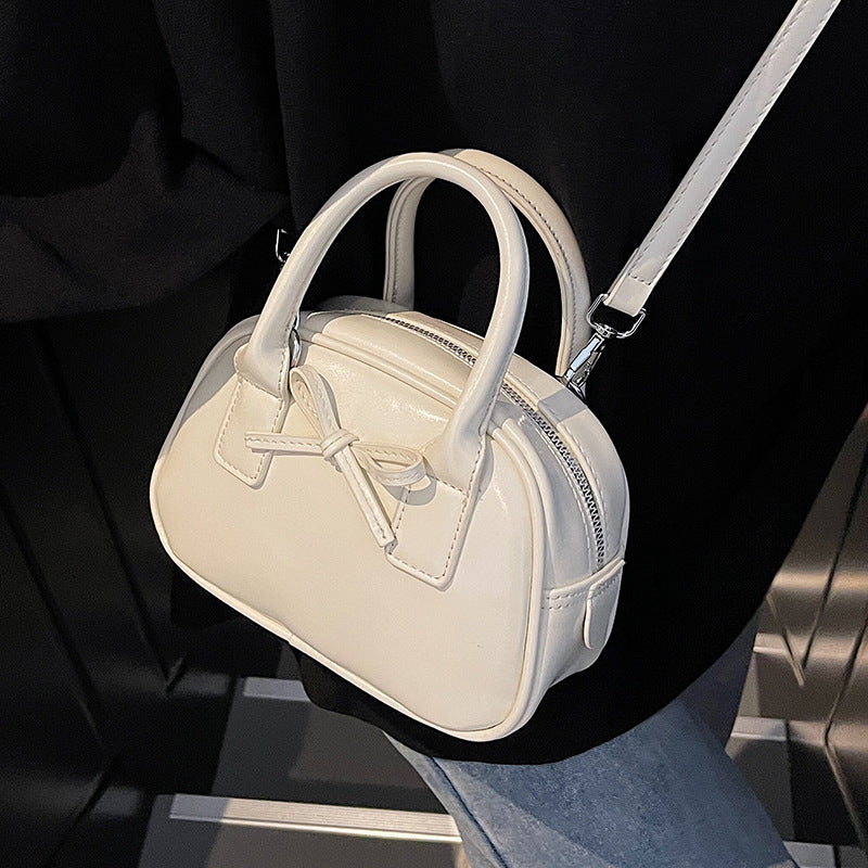 Cross-border Hot Sale Advanced Texture Oil Wax Leather Hand Carrying Bowling Bag