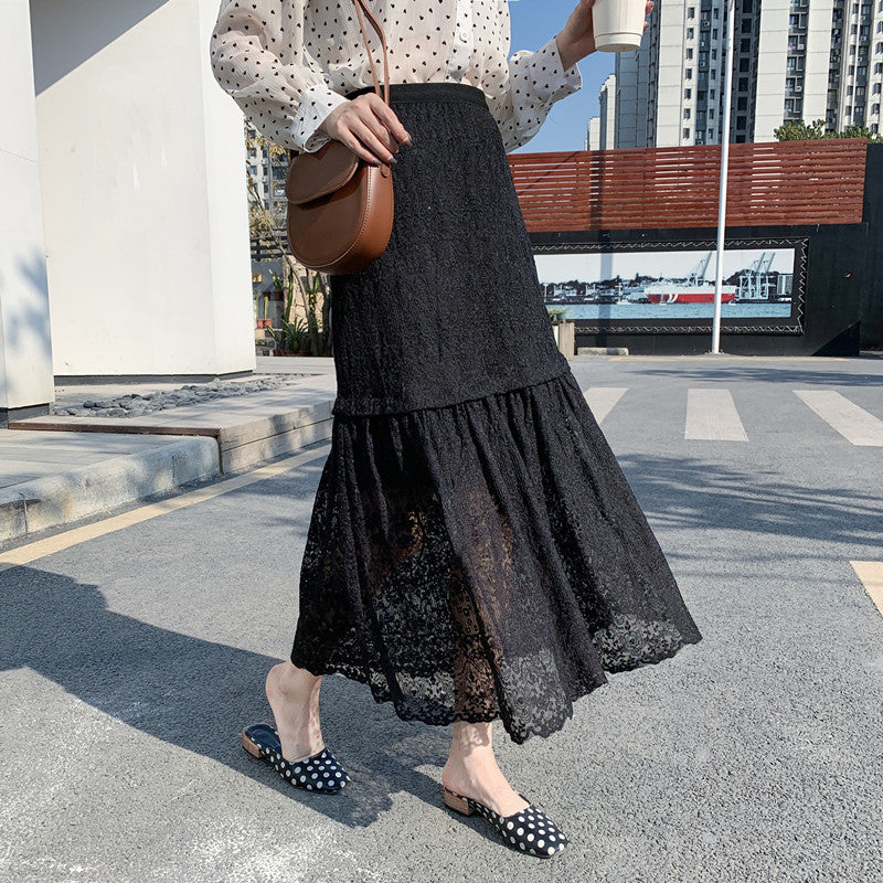 New Women's High Waist Slimming Midi Skirt