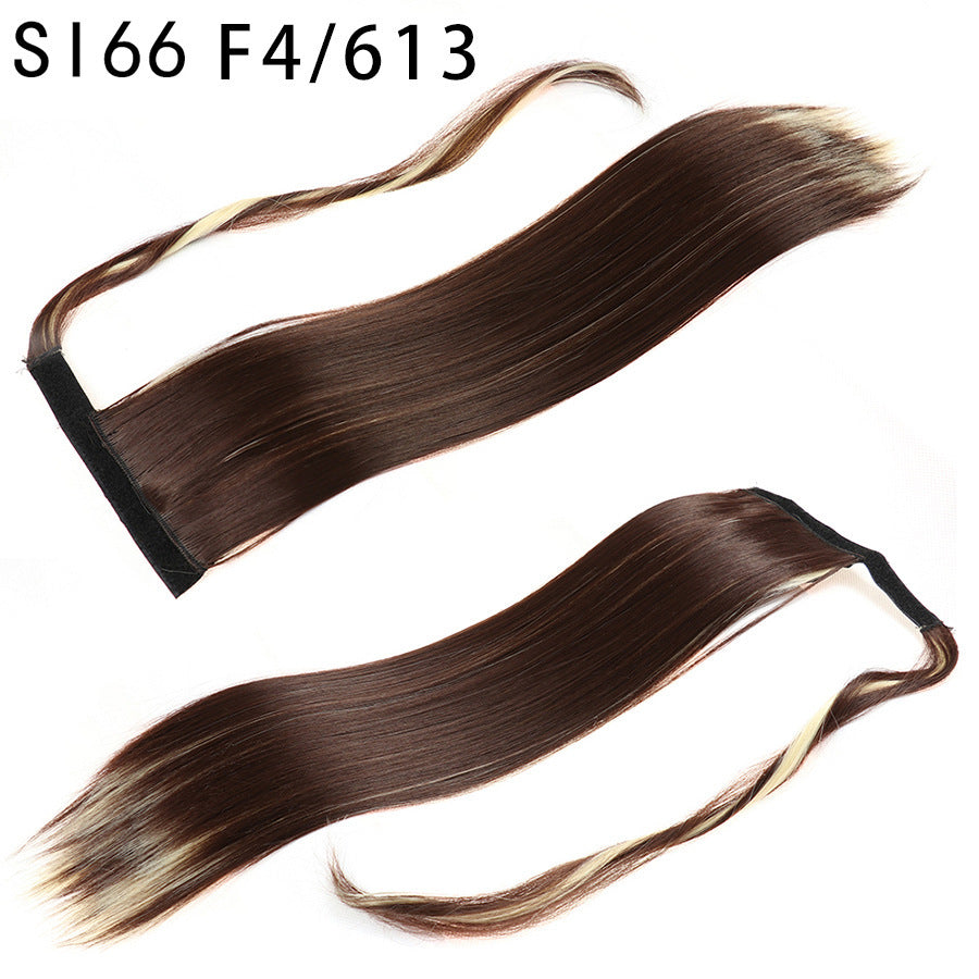 Long Straight Synthetic Wig With Headband For Womens Ponytail