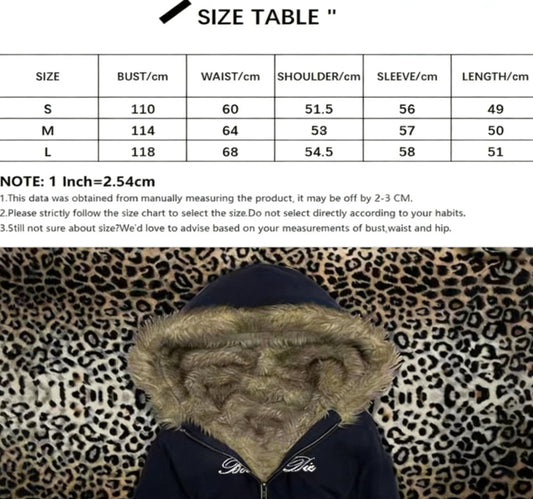 Womens Zip-Up Hoodie In Harajuku Style