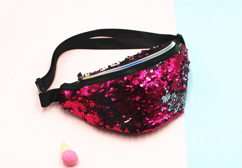 Women's Waist Bag Mermaid Sequined Waist Bag