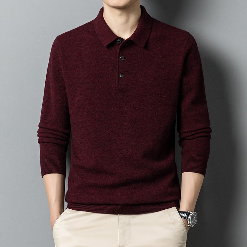 Efterår Casual Langærmet Polo Sweater