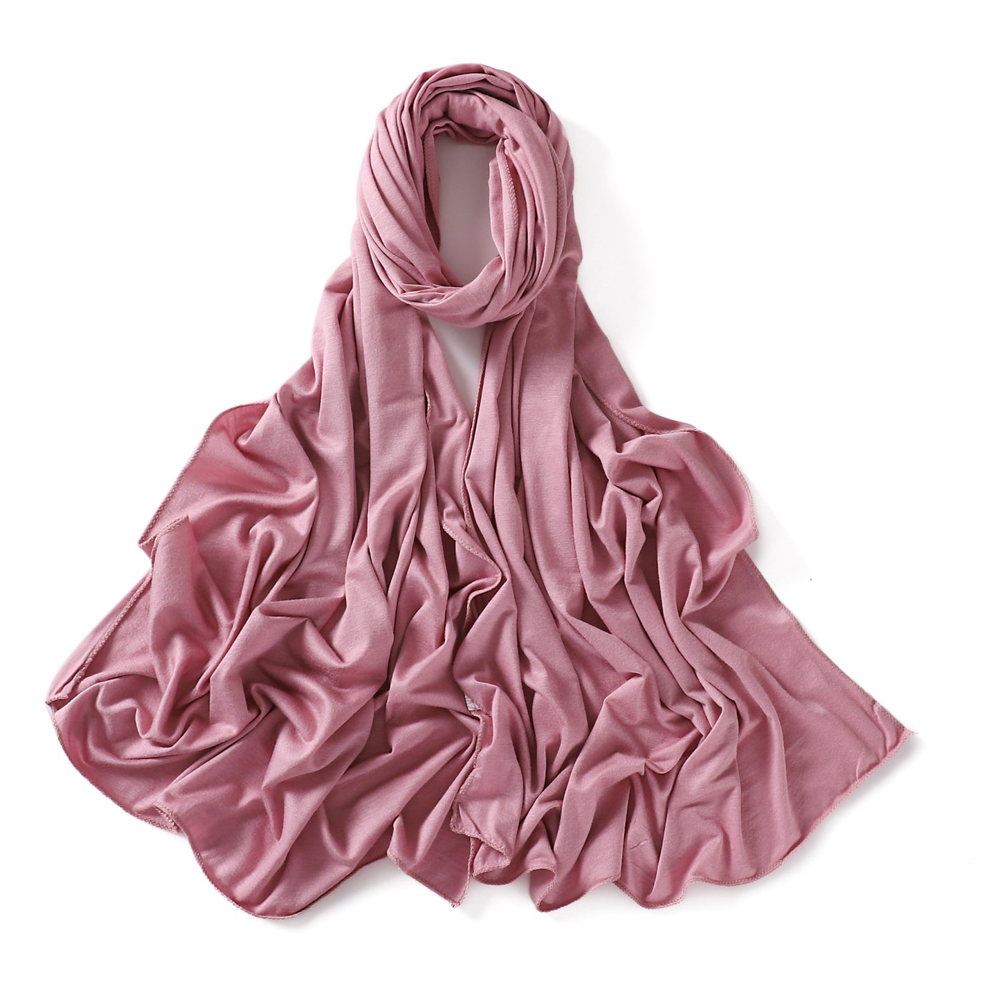 Colors Solid Color Modal Scarf Small Size Monochrome Jersey Veil Mercerized Cotton Scarf