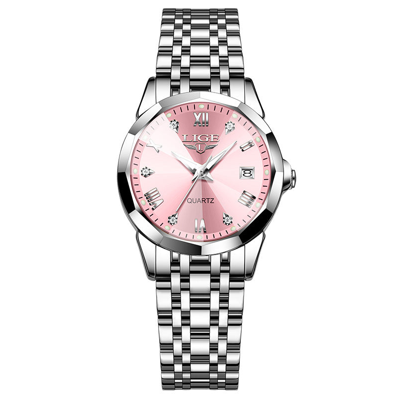 Stylish And Versatile Calendar Waterproof Quartz Watch Couple Men And Women Watch