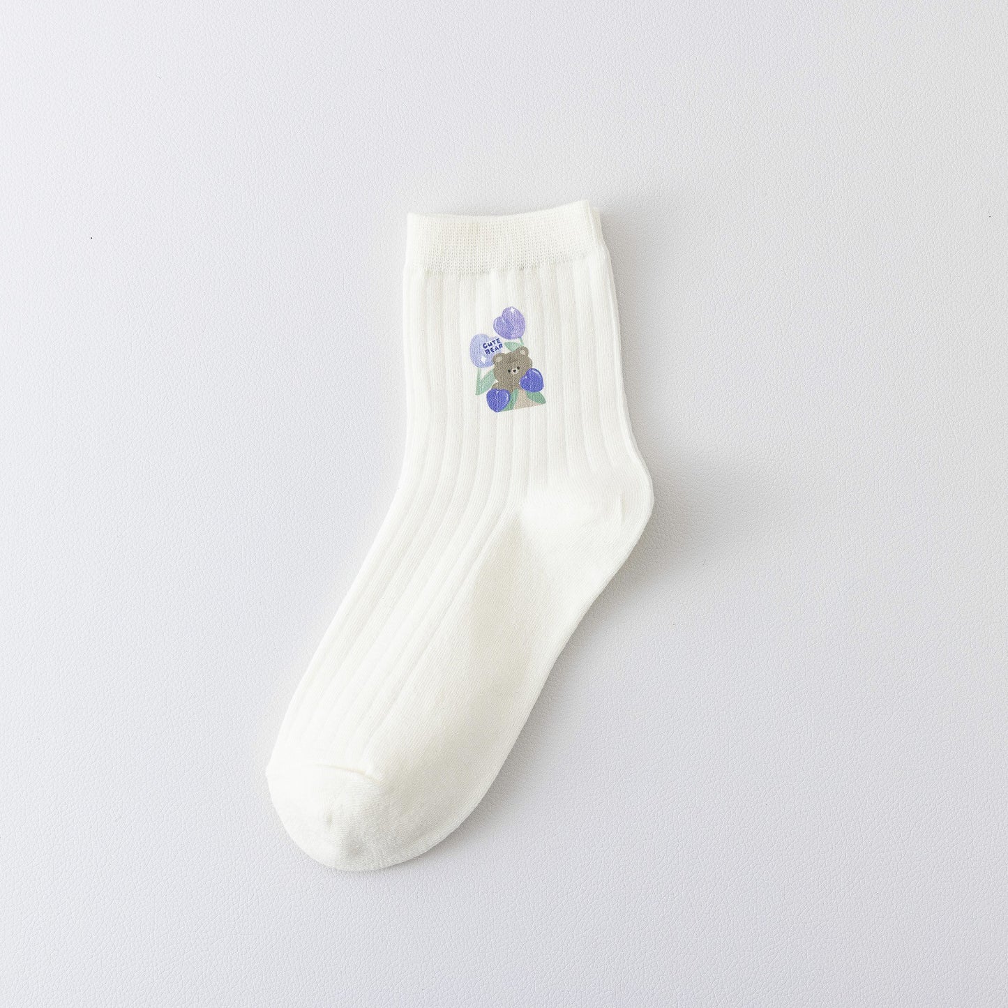 Japanese Sweet Small Flower Tulip Cotton Socks