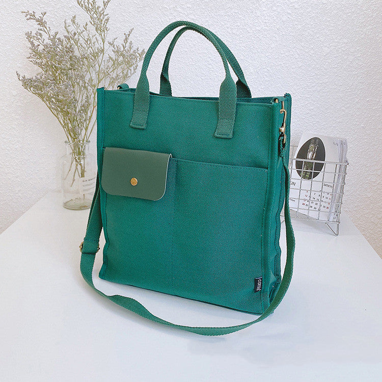 Hand-held One-shoulder Canvas Tote Bag