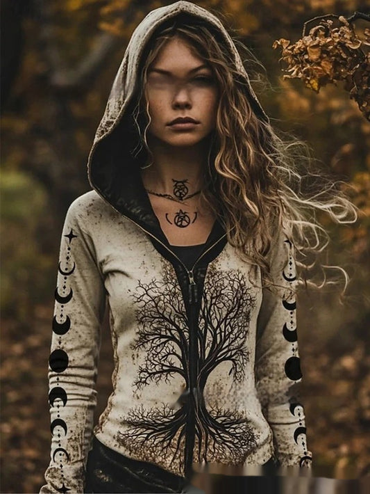 Lady's 3D Digital Print Loose Sweatshirt