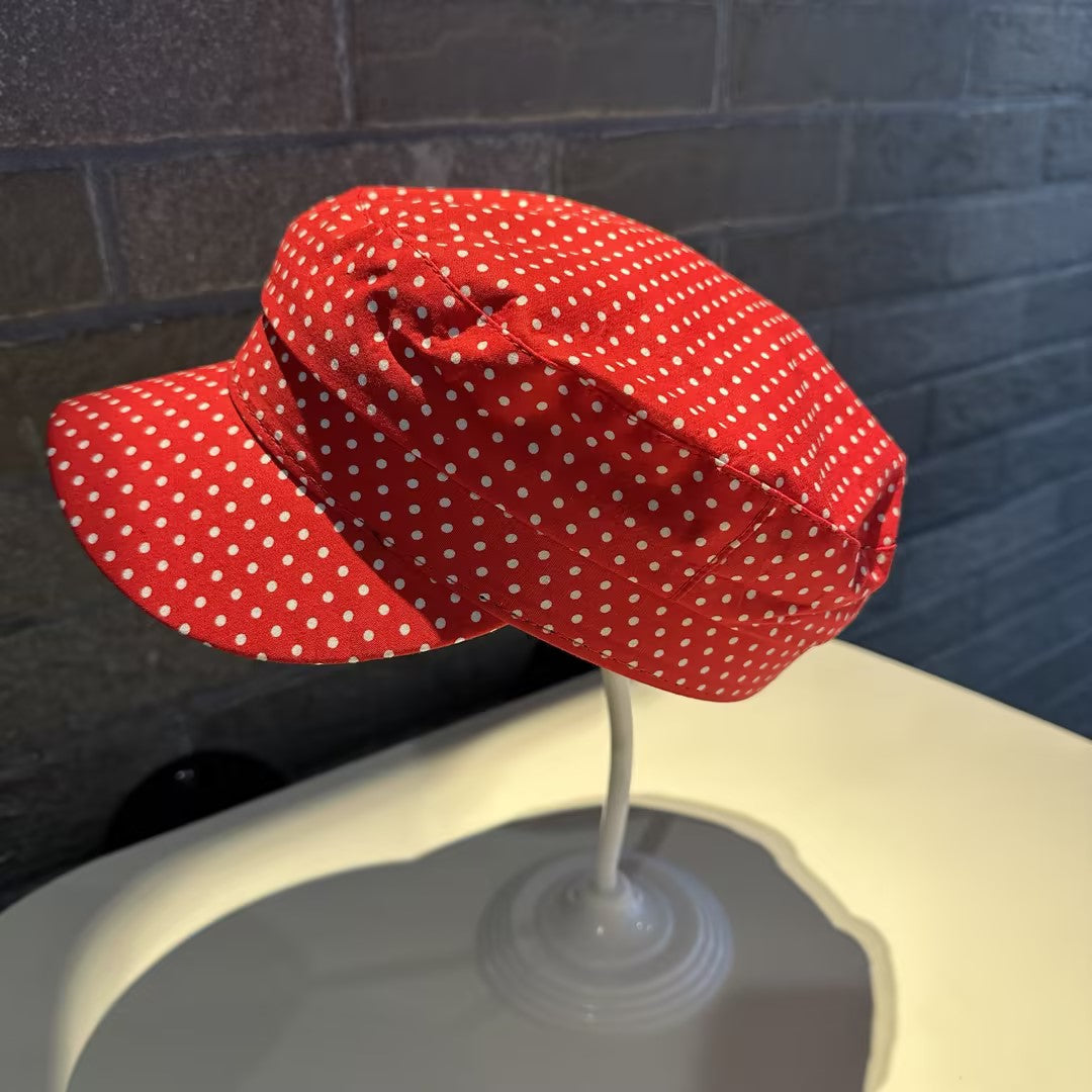 Dot Pattern Bow Tie Strap High-profile Appearance Level Sun Protection Baseball Cap