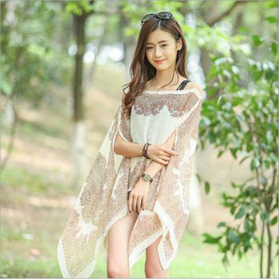 Fashionable Women's Multifunctional Printed Chiffon Shawl