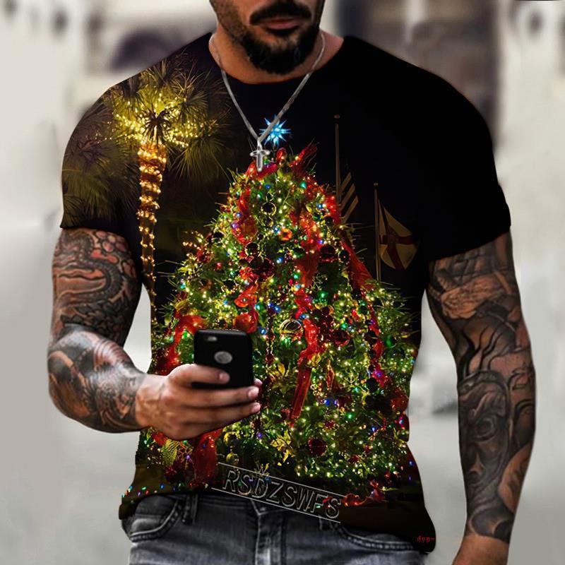 Fashion Christmas Short Sleeve Round Neck