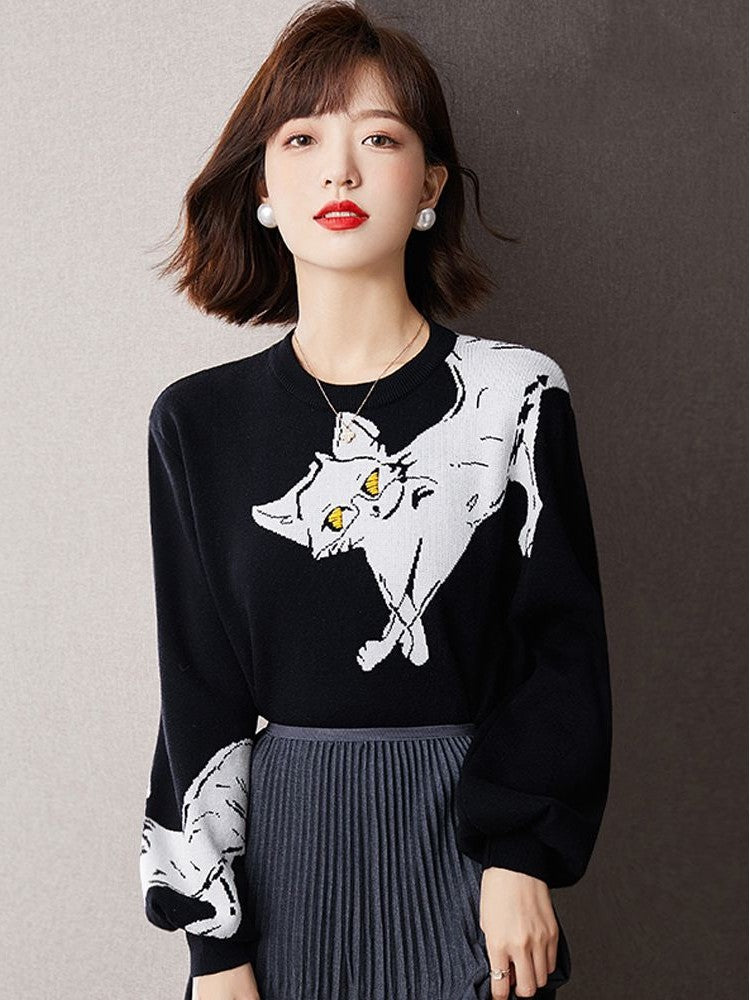 Sweater Design Sense Winter Bottoming Shirt Loose Outer Top