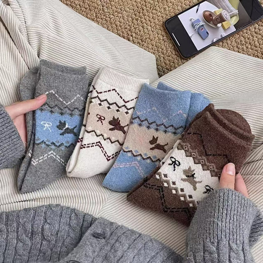 New Retro Puppy Socks For Women