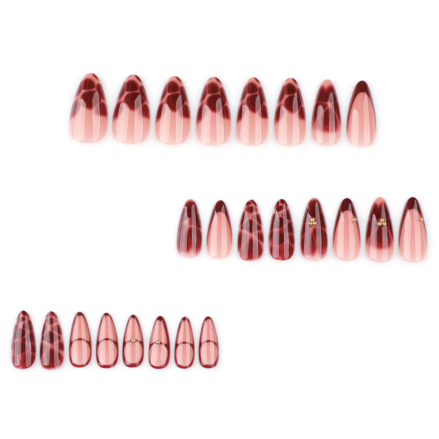 French Wine Red Wear Armor Simple Petal Flower