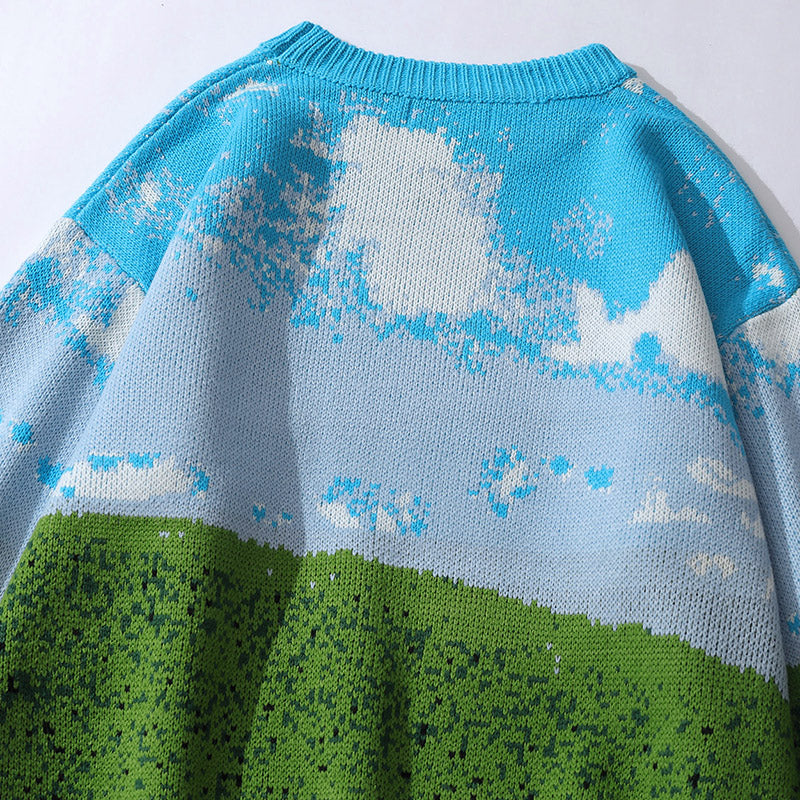 Brand-landskab jacquard-sweater