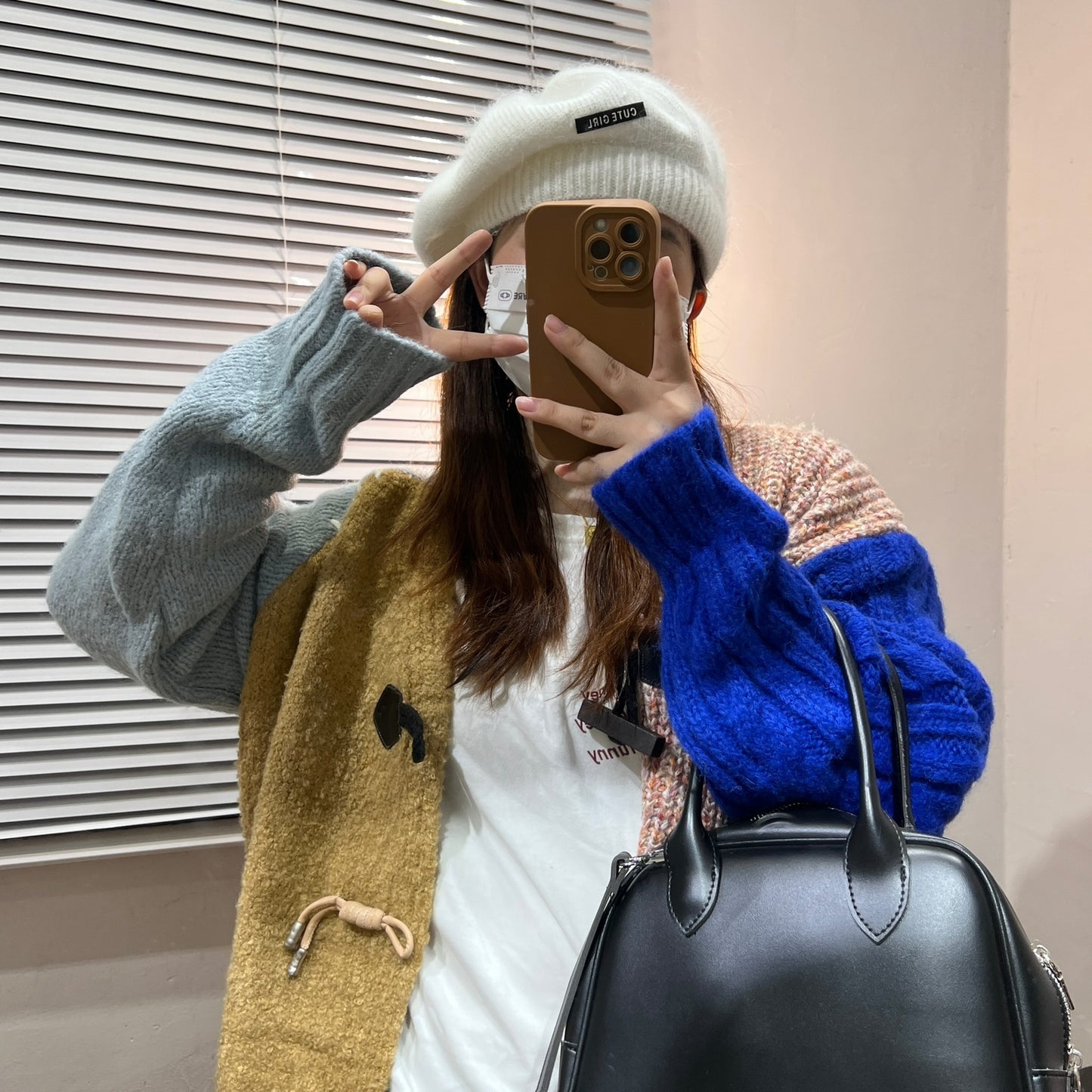 Rabbit Fur Beret Women's Autumn And Winter