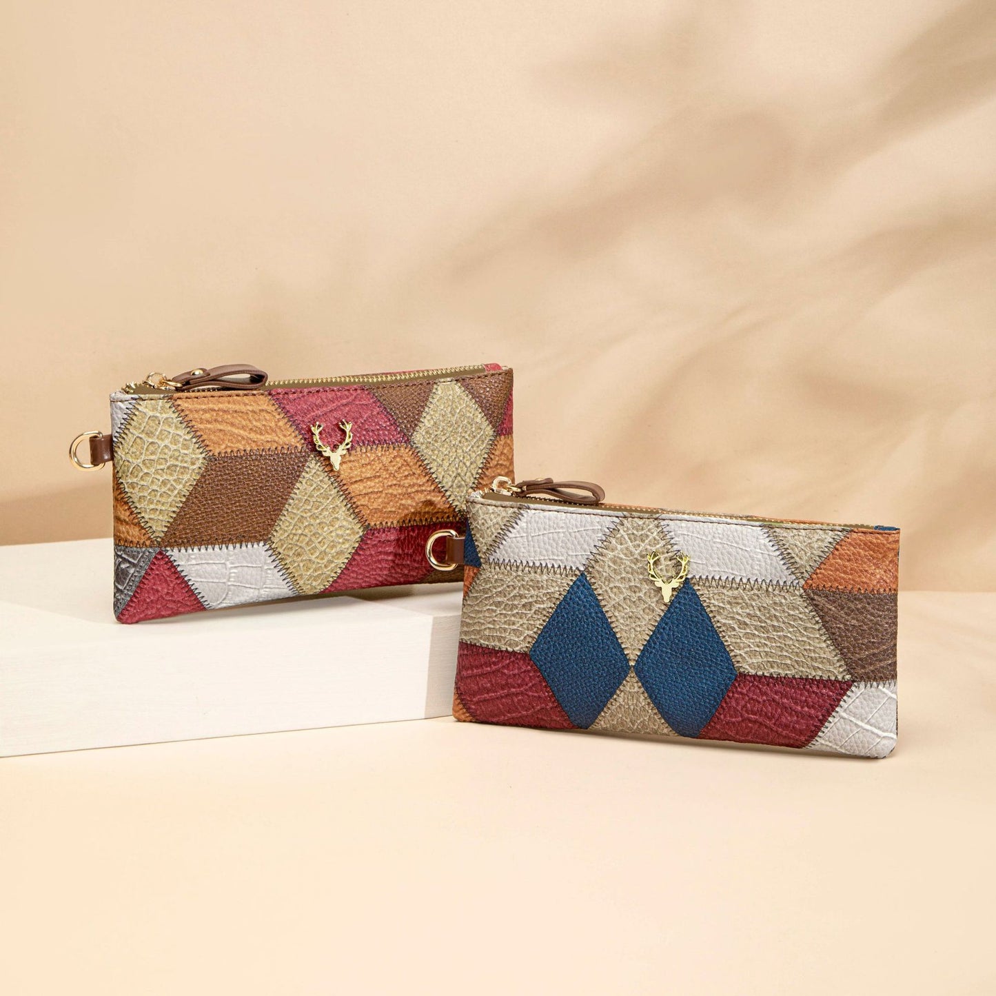 Women's Retro All-Match Trendy Color-Block Clutch Bag