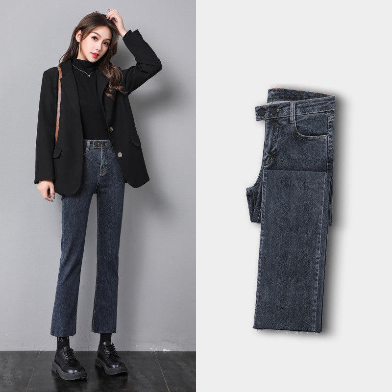 Women's Straight-leg Jeans Summer Spring And Autumn Clothes