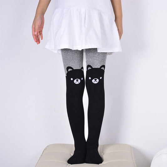 Cute Cartoon Fake High Tights