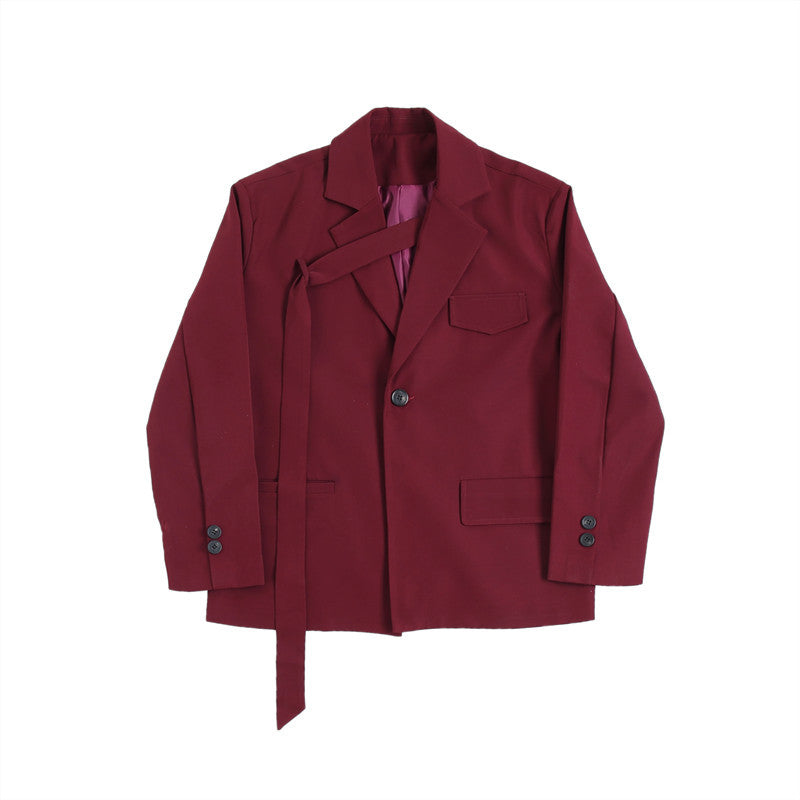 Irregular Tie Tie Tie Loose Profile Suit Men's Asymmetrical Suit Coat